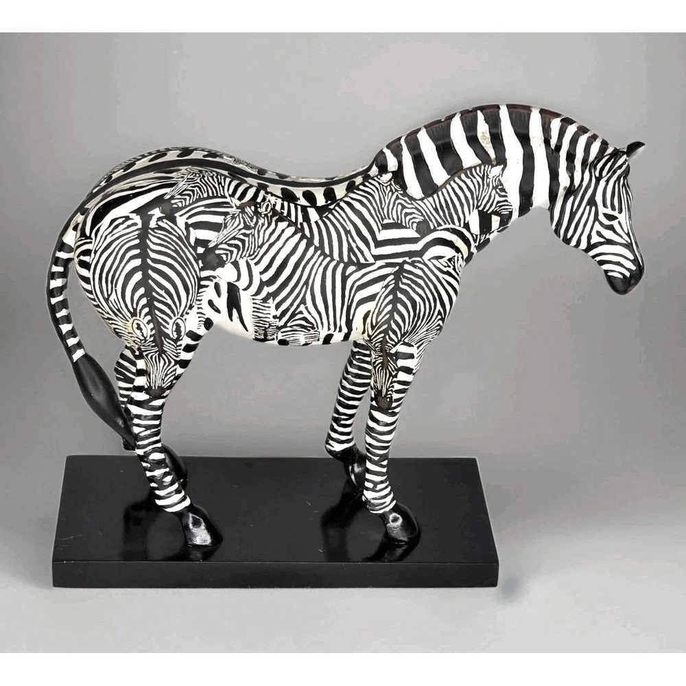 VTG Trail of Painted Ponies Incognito Horse Figurine 1524 Zebra Print 2005